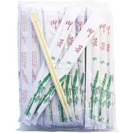 Bambusz evőpálcika páronként külön csomagolva, 100 pár