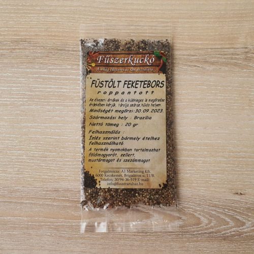 Füstölt feketebors roppantott szemek, 20 g