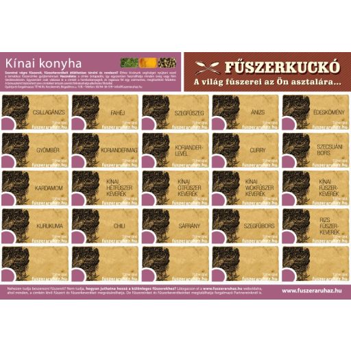 Öntapadós fűszercímke szett