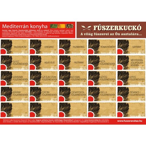 Öntapadós fűszercímke szett