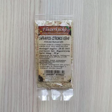 Sáfrányos-citromos kebab fűszerkeverék