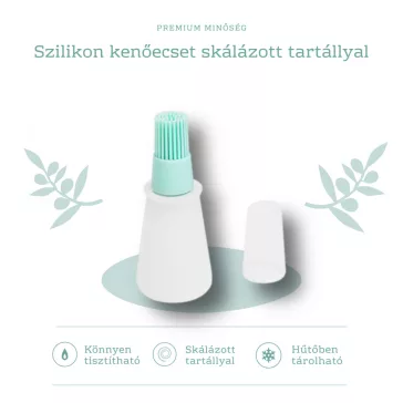Szilikon olajozó ecset 60 ml-es skálázott tartállyal