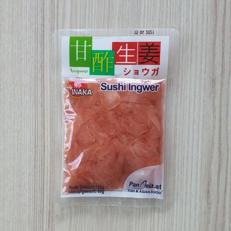 Rózsaszín savanyú gyömbér sushihoz, 85 g Rózsaszín savanyú gyömbér sushihoz, 85 g