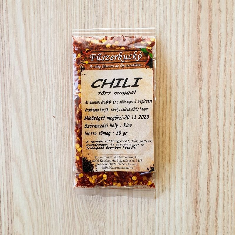 Chili tört maggal fűszer, 30g Chili tört maggal fűszer, 30g