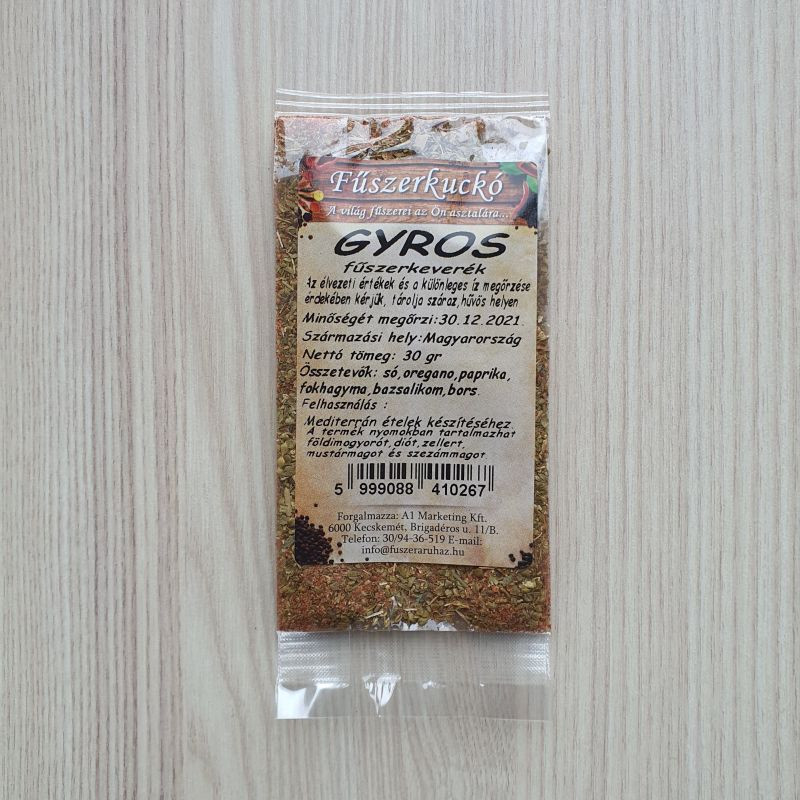 Gyros fűszerkeverék, 30 g Gyros fűszerkeverék, 30 g