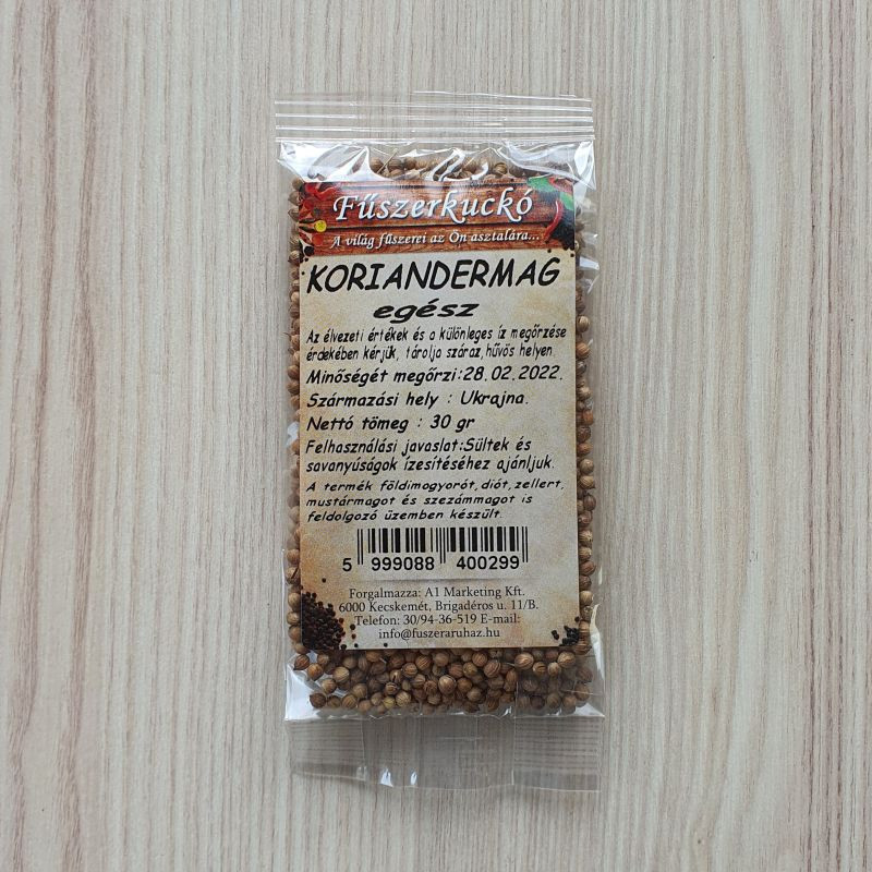 Koriandermag egész szemek, 30 g Koriandermag egész szemek, 30 g