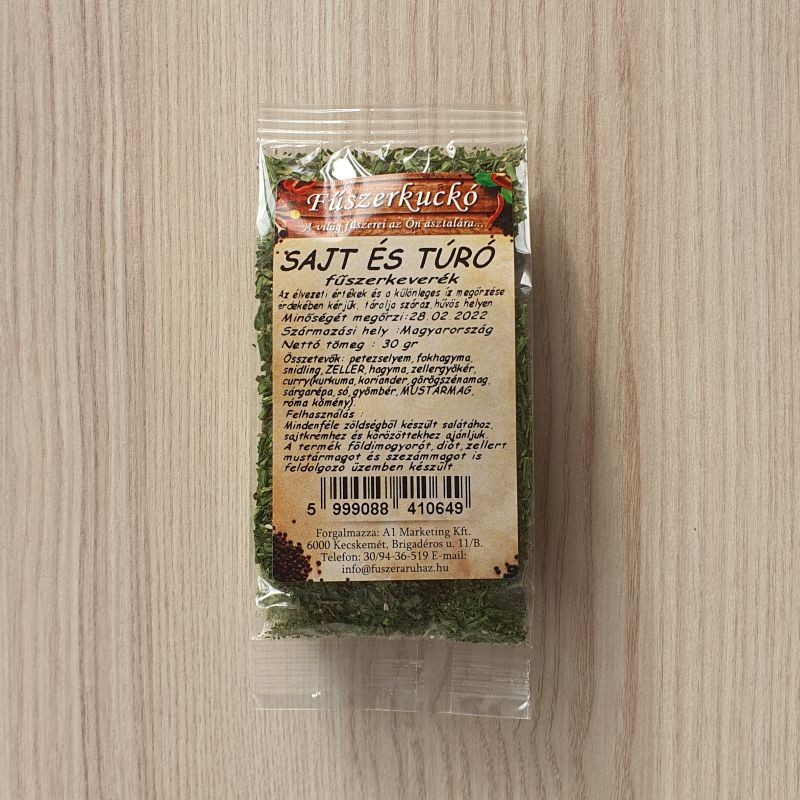Sajt és túró fűszerkeverék, 30 g Sajt és túró fűszerkeverék, 30 g