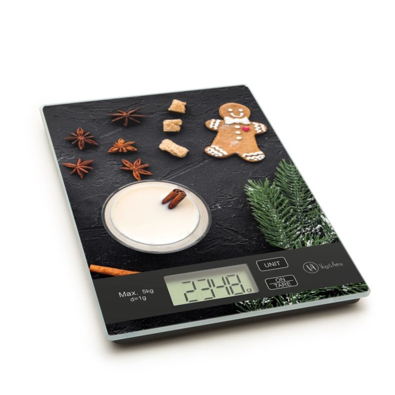 Konyhai mérleg mézeskalács mintával, 5 kg-os méréshatárral Konyhai mérleg mézeskalács mintával, 5 kg-os méréshatárral